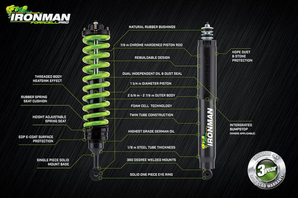 Ironman 4x4 Coil Over Shock Absorber (MPN: 45002LFE-BCKB-PB-SEQ)