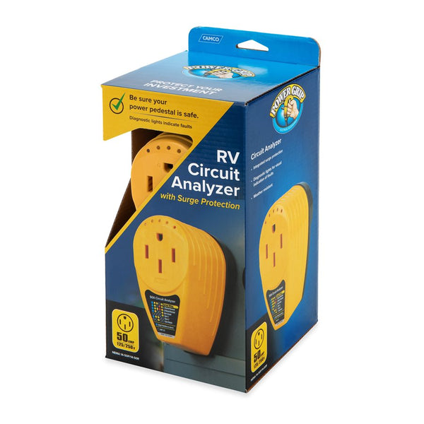 Camco 50-Amp Circuit Analyzer with Integrated Surge Protection (MPN: 55309)