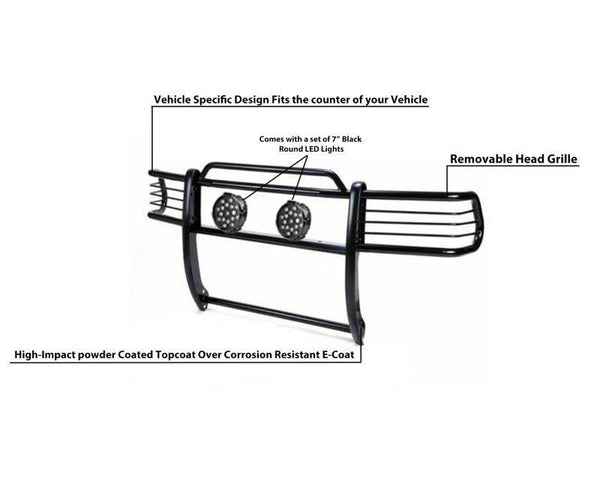 Black Horse Grille Guard Kit (MPN: 17TH26MA-PLB)