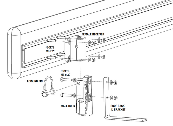 Ironman 4x4 Awning Bracket (MPN: IAWNINGQR)