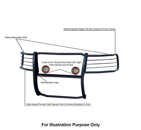 Black Horse Grille Guard Kit (MPN: 17DG113MA-PLFR)