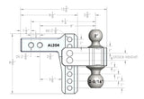 BulletProof Aluminum Trailer Hitch Ball Mount (MPN: AL204)