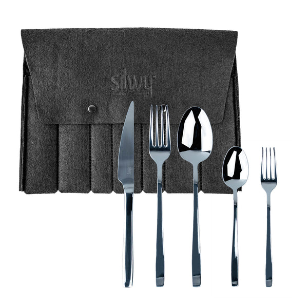 Silwy Magnetic Stainless Steel Travel Cutlery Set (MPN: EBS-G-5)