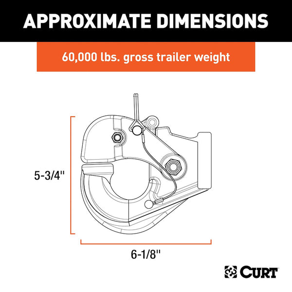 CURT Pintle Hook 60000 Pounds Capacity (MPN: 48231)