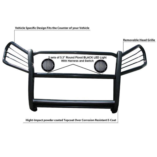 Black Horse Grille Guard Kit (MPN: 17A093902MA-PLFB)