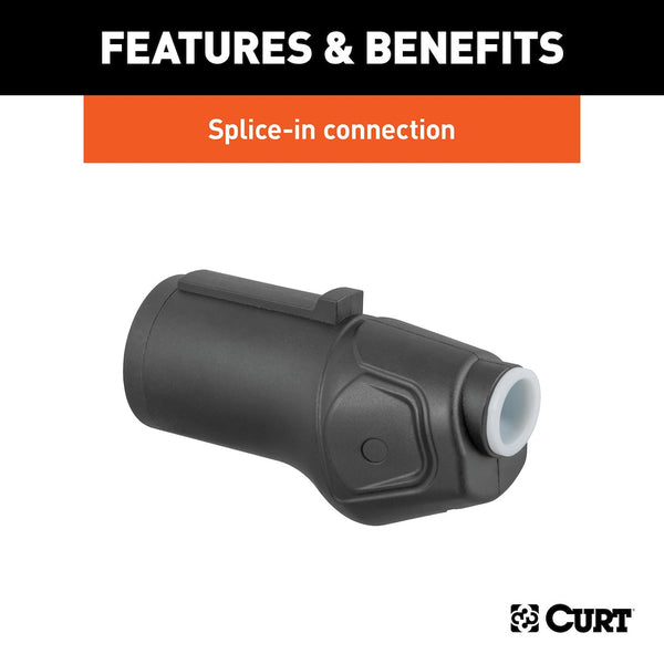CURT 7-Way RV Blade Trailer Wiring Connector (MPN: 58145)