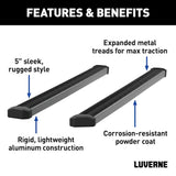 Luverne SlimGrip 88 Inch Black Aluminum Running Boards (MPN: 416088-4055120)