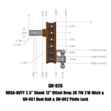 Gen-Y Hitch Mega-Duty Adjustable Drop Hitch (MPN: GH-926)