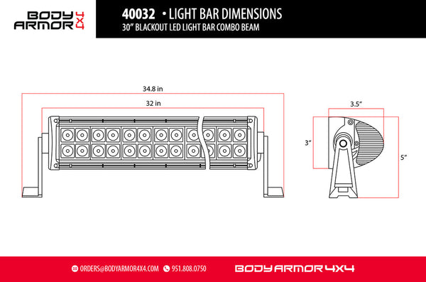 Body Armor LED Light Bar (MPN: 40032)