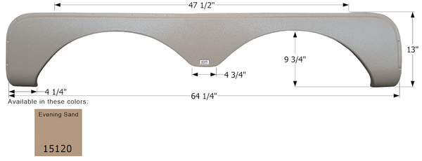 Icon Fender Skirt for Tandem Axle RVs (MPN: 15120)