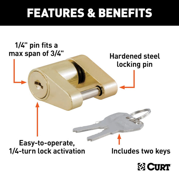 Curt Trailer Coupler Lock (MPN: 23022)