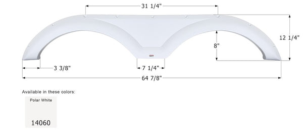 Icon Fender Skirt for Tandem Axle (MPN: 14060)