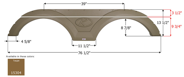 Icon Fender Skirt for Tandem Axle RVs (MPN: 15304)