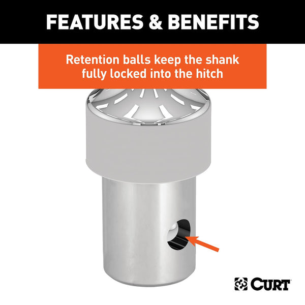 Gooseneck Trailer Hitch Ball for Ram OE Puck System (MPN: 60638)