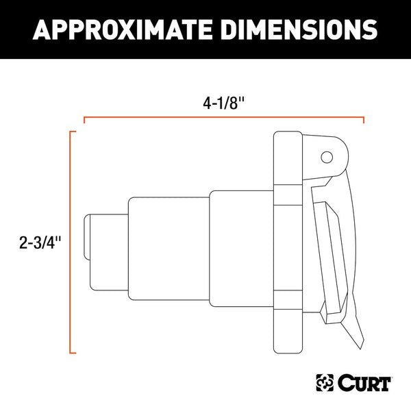 CURT 7-Way Blade Trailer Wiring Connector (MPN: 58150)