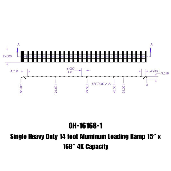 Gen-Y Hitch Heavy Duty Aluminum Loading Ramp (MPN: GH-16168-1)