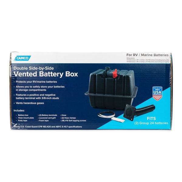 Vented RV and Marine Double Battery Box (MPN: 55370)