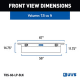 UWS Crossover Low Profile Tool Box (MPN: TBS-66-LP-BLK)