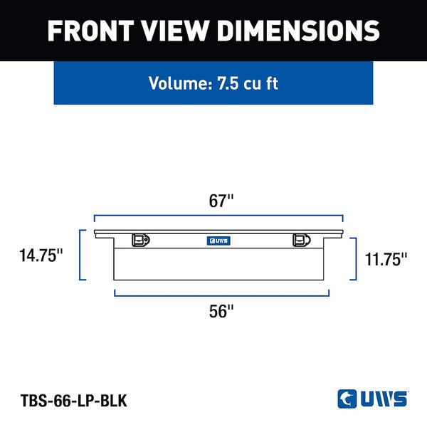 UWS Crossover Low Profile Tool Box (MPN: TBS-66-LP-BLK)