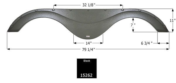 Icon Fender Skirt for Tandem Axle Trailers (MPN: 15262)