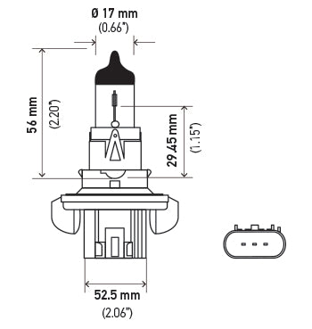 Hella Halogen Headlight Bulb H13 (MPN: H13)