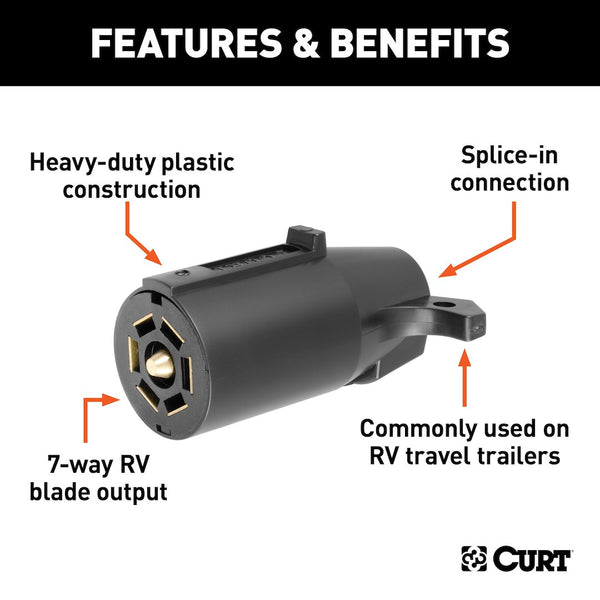 CURT 7-Way Trailer Wiring Connector (MPN: 58140)
