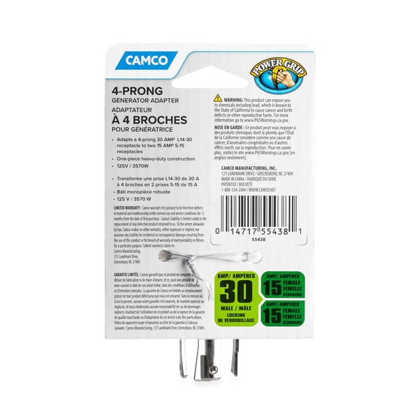 Power Cord Adapter for Generators (MPN: 55438)