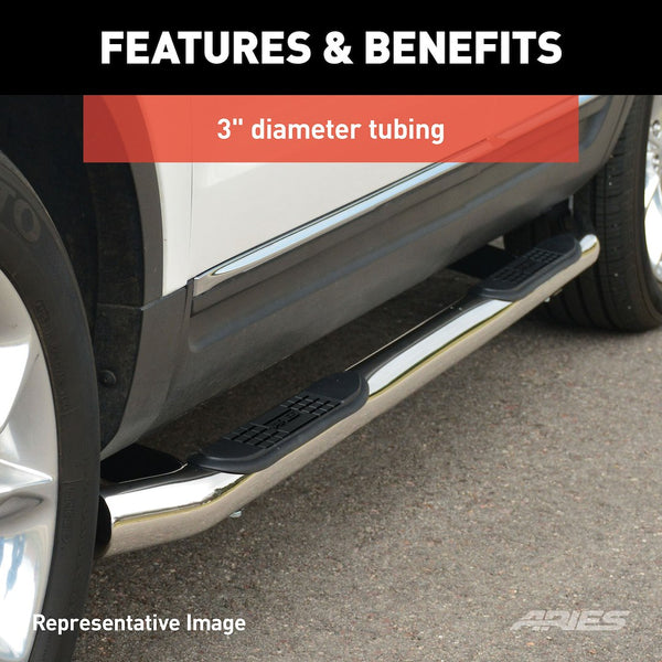Aries 3 Inch Round Nerf Bar (MPN: 202022-2)