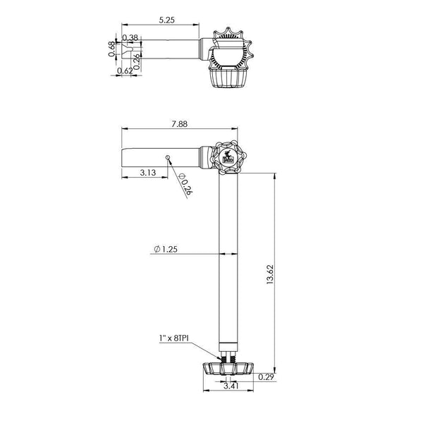 Taco Adjustable Rod Holder Mount (MPN: T10-3000-6)