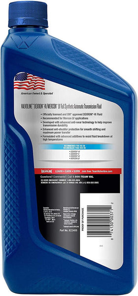 Valvoline Dexron VI Automatic Transmission Fluid (MPN: 822405)
