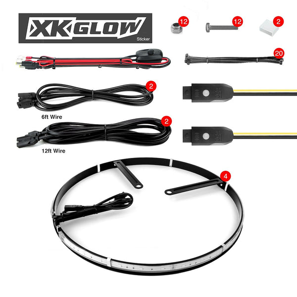 XKchrome Wheel Light Ring (MPN: XK-WHEEL-KIT)