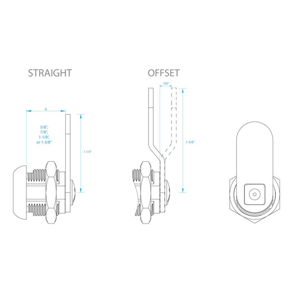 Camco Thumb Operated Cam Lock for Baggage Compartment Doors (MPN: 44323)