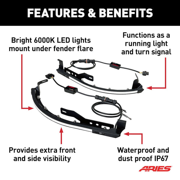 ARIES Fender Flare Lights (MPN: 1500235)