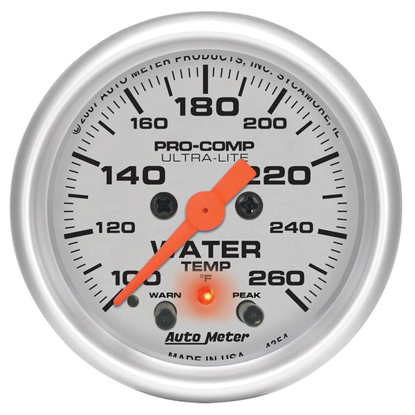 AutoMeter Ultra-Lite Water Temperature Gauge (MPN: 4354)