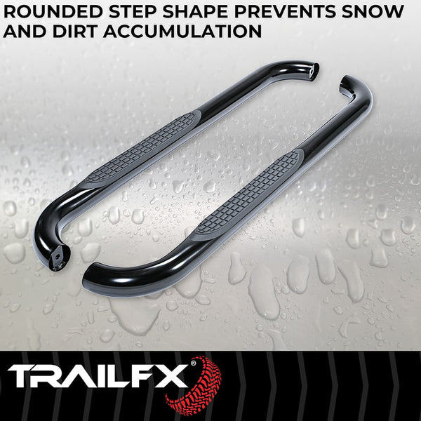 TrailFX Nerf Bar Round Tube Side Steps (MPN: A0046B)