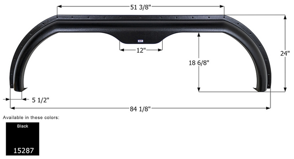 Icon Fender Skirt for Tandem Axle RVs (MPN: 15287)