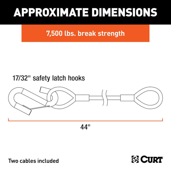 CURT Trailer Safety Cable (MPN: 80176)