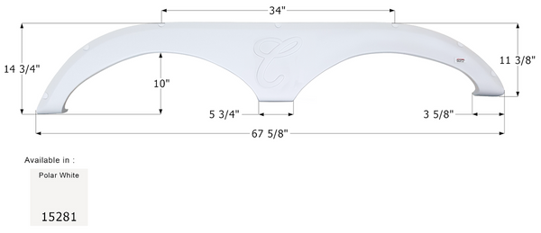 Icon Fender Skirt For RV Trailers (MPN: 15281)