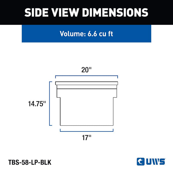 UWS Crossover Low Profile Tool Box (MPN: TBS-58-LP-BLK)