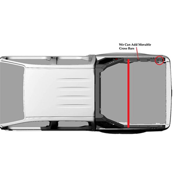 Black Horse Off Road Bed Cargo Rack Cross Bar (MPN: VRCB64-G)