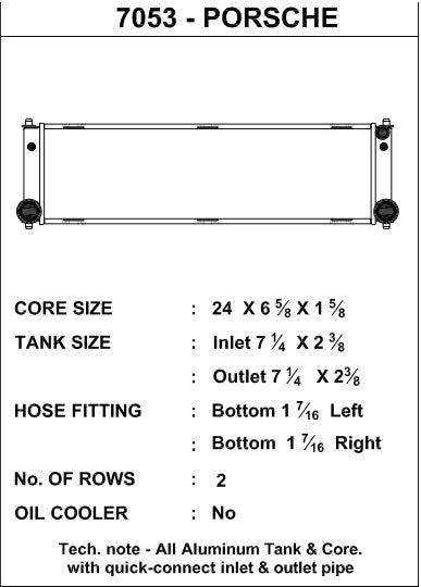 CSF High Performance Radiator (MPN: 7053)