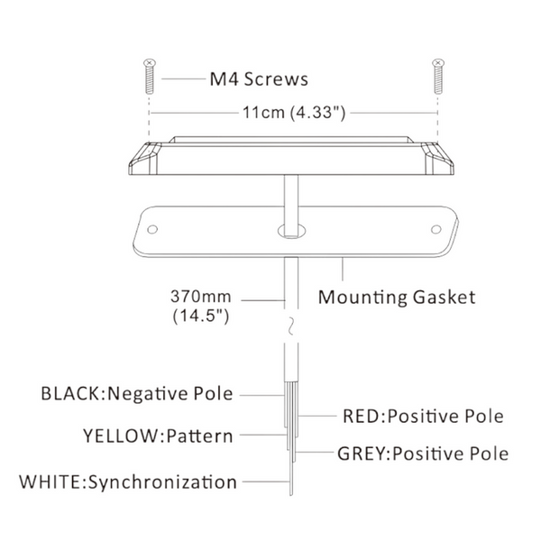 BUILTBRIGHT Slim Series Warning Light (MPN: BB6110B)