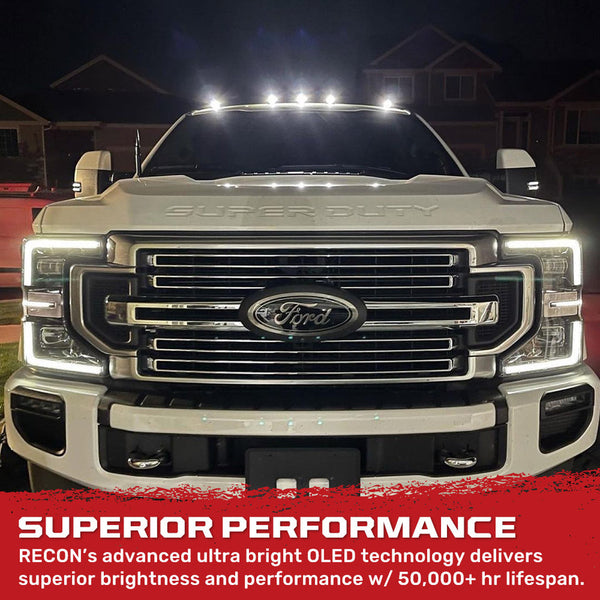 Recon Accessories Roof Marker Light (MPN: 264342BKHPWH)