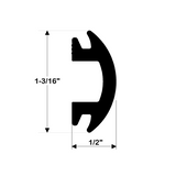Taco Boat Rub Rail Insert (MPN: V12-4144BKA70-1)