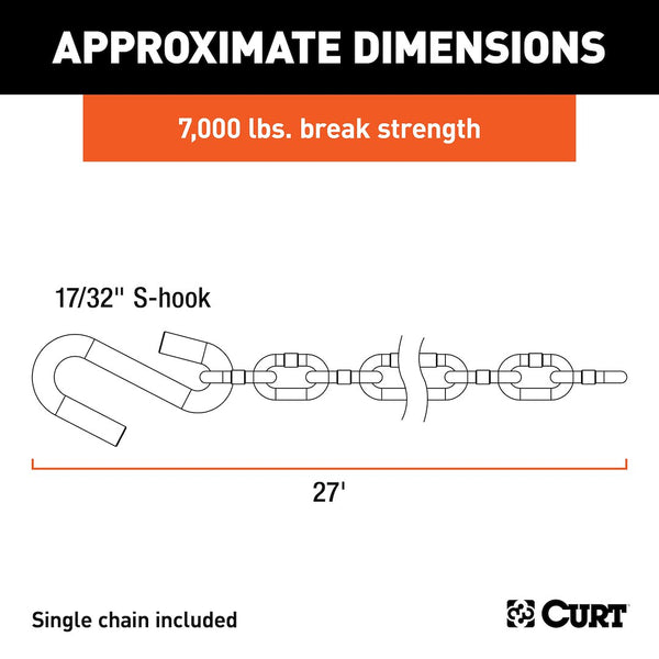 CURT Trailer Safety Chain (MPN: 80300)