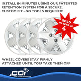 15 Inch Silver Wheel Cover Set (MPN: IWC43215S)