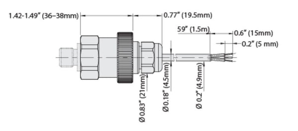 Maretron Pressure Transducer (MPN: PT-0-100PSI-01)