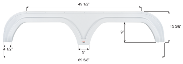 Icon Fender Skirt for Tandem Axle RVs (MPN: 16739)