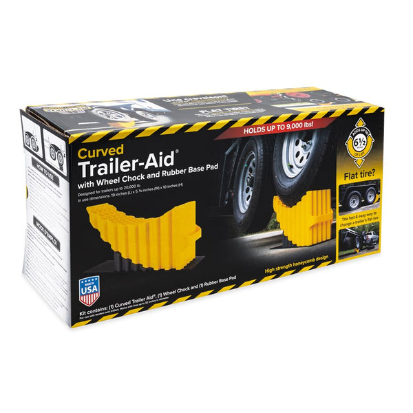 Camco Curved Trailer-Aid with Wheel Chock (MPN: 44436)
