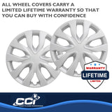 17 Inch 10 Spoke Silver Wheel Cover Set (MPN: IWC51917S)